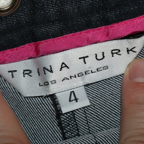 Trina Turk Los Angeles Blue Jean Bermuda Shorts - Picture 4 of 7